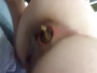 Must-see scat fetish video features closeup action as a snug bottomed amateur poops
