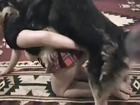 Fat Canadian granny is getting banged by her dog