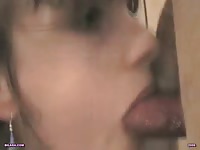 Cum loving young hoe shows off her sucking skills on a dog in this amateur beast sex movie
