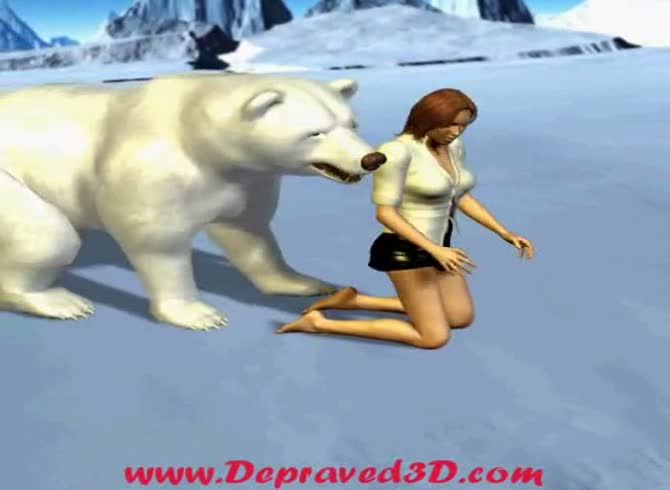 Enormous Bear holds down a petite young toon down and fucks her in this  animation video - Zoophilia