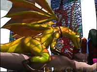 Crazed beast with massive wings having its way with a helpless man in this animated xxx vid