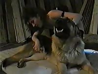 This incredible bestiality fucking movie features a sensational MILF sucking and fucking K9