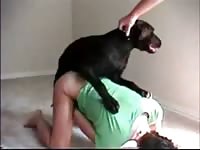 Young puppy gets to fuck his sexy owner for the first time