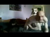 Dog Mount Male- Man Fucks Animal
