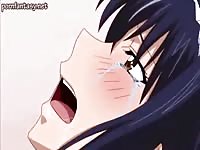 Dark haired toon newcomer moans in pleasure and pain as she is penetrated for first time