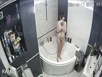 Busty College Girl Quick Shower Before Going To School 