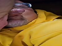 Submissive cocksucker Andrew Meyer eats dick