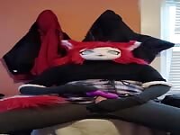 Candy cane vibing and cumming 