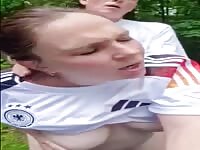 9 month pregnant soccer mom fucks in the outdoors