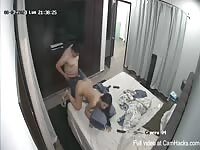 Busty latina groped by lucky boyfriend and fucked