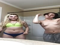 Striptease of me and my sister 