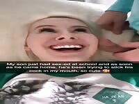 Mother giving son sex education by giving him blowjbo