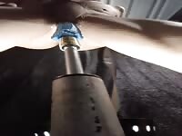 Inserting a handmade mold into the anus