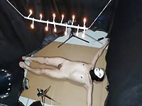 Playing with candles alone
